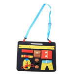 Maxbell Kids Learn to Dress Board Lace Snap Button Tie Zip Buckle Basic Life Skills