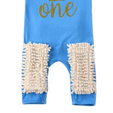 Maxbell Infant Kid Mop Crawl Romper Jumpsuit Short Sleeve Cotton Newborn Babies 73cm D