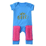 Maxbell Infant Kid Mop Crawl Romper Jumpsuit Short Sleeve Cotton Newborn Babies 73cm E