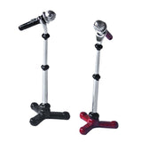 Maxbell 1/12 Dollhouse Mini Plastix Microphone with Stand Models Toy Decoration