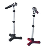 Maxbell 1/12 Dollhouse Mini Plastix Microphone with Stand Models Toy Decoration