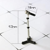 Maxbell 1/12 Dollhouse Mini Plastix Microphone with Stand Models Toy Decoration