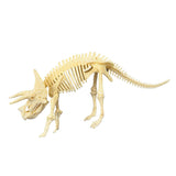 Maxbell Novelty Dinosaur Skeleton Figure DIY Jigsaw Puzzles Kit Toy Triceratops