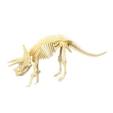 Maxbell Novelty Dinosaur Skeleton Figure DIY Jigsaw Puzzles Kit Toy Triceratops