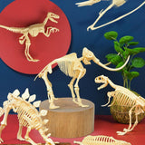 Maxbell Novelty Dinosaur Skeleton Figure DIY Jigsaw Puzzles Kit Toy Triceratops