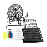 Maxbell Bingo Game Rotary Cage Board Family Game for Fun Toy Kit 75Pieces Balls