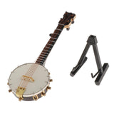 Maxbell 1/6 Dollhouse Miniature Banjo Bassoon for Music Room Furniture Decor