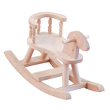 Maxbell 1/12 Dollhouse Miniature Unpainted Wooden Rocking Horse Model Toys Accessory