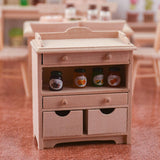Maxbell 1/12 Dollhouse Miniature Furniture Living Room Storage Cabinet Set