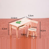 Maxbell 1: 12 Doll House Mini Table And Chair Set Furniture Room Scenes Ornaments