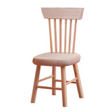 Maxbell 1/12 Dollhouse Miniatures Furniture Wooden Unpainted Mini Chair Model Decor