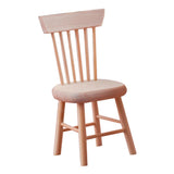 Maxbell 1/12 Dollhouse Miniatures Furniture Wooden Unpainted Mini Chair Model Decor