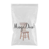 Maxbell 1/12 Dollhouse Miniatures Furniture Wooden Unpainted Mini Chair Model Decor