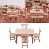 Maxbell 1: 12 Doll House Mini Table And Chair Set Furniture Life Scene Ornaments