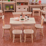Maxbell 1: 12 Doll House Mini Table And Chair Set Furniture Life Scene Ornaments