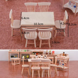 Maxbell 1: 12 Doll House Mini Table And Chair Set Furniture Life Scene Ornaments