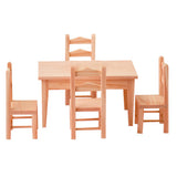 Maxbell 1: 12 Doll House Mini Log Table And Chair Set Furniture Scene Ornaments