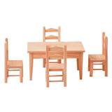 Maxbell 1: 12 Doll House Mini Log Table And Chair Set Furniture Scene Ornaments