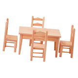 Maxbell 1: 12 Doll House Mini Log Table And Chair Set Furniture Scene Ornaments