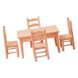 Maxbell 1: 12 Doll House Mini Log Table And Chair Set Furniture Scene Ornaments