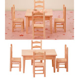 Maxbell 1: 12 Doll House Mini Log Table And Chair Set Furniture Scene Ornaments