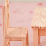 Maxbell 1: 12 Doll House Mini Log Table And Chair Set Furniture Scene Ornaments