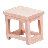 Maxbell 1:12 Scale Wooden Stool Dollhouse Miniatures Furniture Shelf Rack Wood