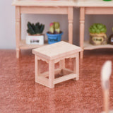 Maxbell 1:12 Scale Wooden Stool Dollhouse Miniatures Furniture Shelf Rack Wood