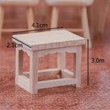 Maxbell 1:12 Scale Wooden Stool Dollhouse Miniatures Furniture Shelf Rack Wood