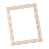 Maxbell 1:12 Solid Wood Picture Photo Frame Rectangular Dollhouse Miniatures Decor