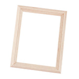 Maxbell 1:12 Solid Wood Picture Photo Frame Rectangular Dollhouse Miniatures Decor