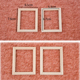 Maxbell 1:12 Solid Wood Picture Photo Frame Rectangular Dollhouse Miniatures Decor
