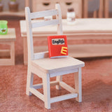 Maxbell 1:12 Wooden Mini Table Chair Dollhouse Miniatures Furniture Decor Accs