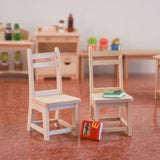 Maxbell 1:12 Wooden Mini Table Chair Dollhouse Miniatures Furniture Decor Accs