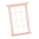 Maxbell 1:12 Raw Wood Window Frame Dollhouse Miniatures DIY Decoration Accessories