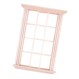 Maxbell 1:12 Raw Wood Window Frame Dollhouse Miniatures DIY Decoration Accessories