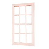 Maxbell 1pc 1/12 Wooden Window 12 Spaces Dollhouse Miniatures Furniture Decoration