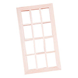 Maxbell 1pc 1/12 Wooden Window 12 Spaces Dollhouse Miniatures Furniture Decoration