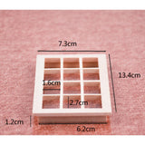 Maxbell 1pc 1/12 Wooden Window 12 Spaces Dollhouse Miniatures Furniture Decoration