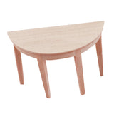 Maxbell 1/12 Scale Semicircle Table Dollhouse Miniatures Furniture Model Decoration