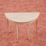 Maxbell 1/12 Scale Semicircle Table Dollhouse Miniatures Furniture Model Decoration