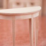 Maxbell 1/12 Scale Semicircle Table Dollhouse Miniatures Furniture Model Decoration