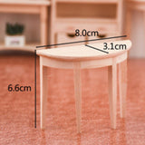 Maxbell 1/12 Scale Semicircle Table Dollhouse Miniatures Furniture Model Decoration