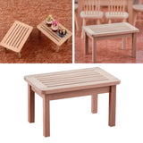 Maxbell 1:12 Scale Mini Solid Tea Table Dollhouse Miniatures Furniture Model Accs