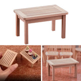 Maxbell 1:12 Scale Mini Solid Tea Table Dollhouse Miniatures Furniture Model Accs