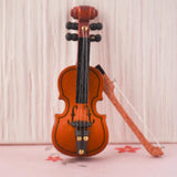 Maxbell 1:12 6.5cm Violin Musical Instrument Dollhouse Miniatures Decor with Bow