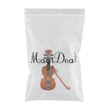 Maxbell 1:12 6.5cm Violin Musical Instrument Dollhouse Miniatures Decor with Bow