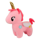 Maxbell Cute Rainbow Unicorn Plush Figurine Soft Toys for Kids Gifts Pink 20cm