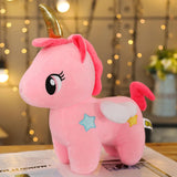 Maxbell Cute Rainbow Unicorn Plush Figurine Soft Toys for Kids Gifts Pink 20cm