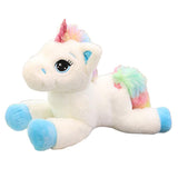 Maxbell Cute Rainbow Unicorn Plush Soft Toys for Kids Girl Birthday Gifts Blue